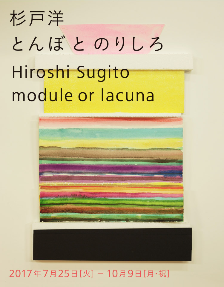 杉戸洋　とんぼ と のりしろ　Hiroshi Sugito　module or lacuna 2017年7月25日[火] - 10月9日[月・祝]